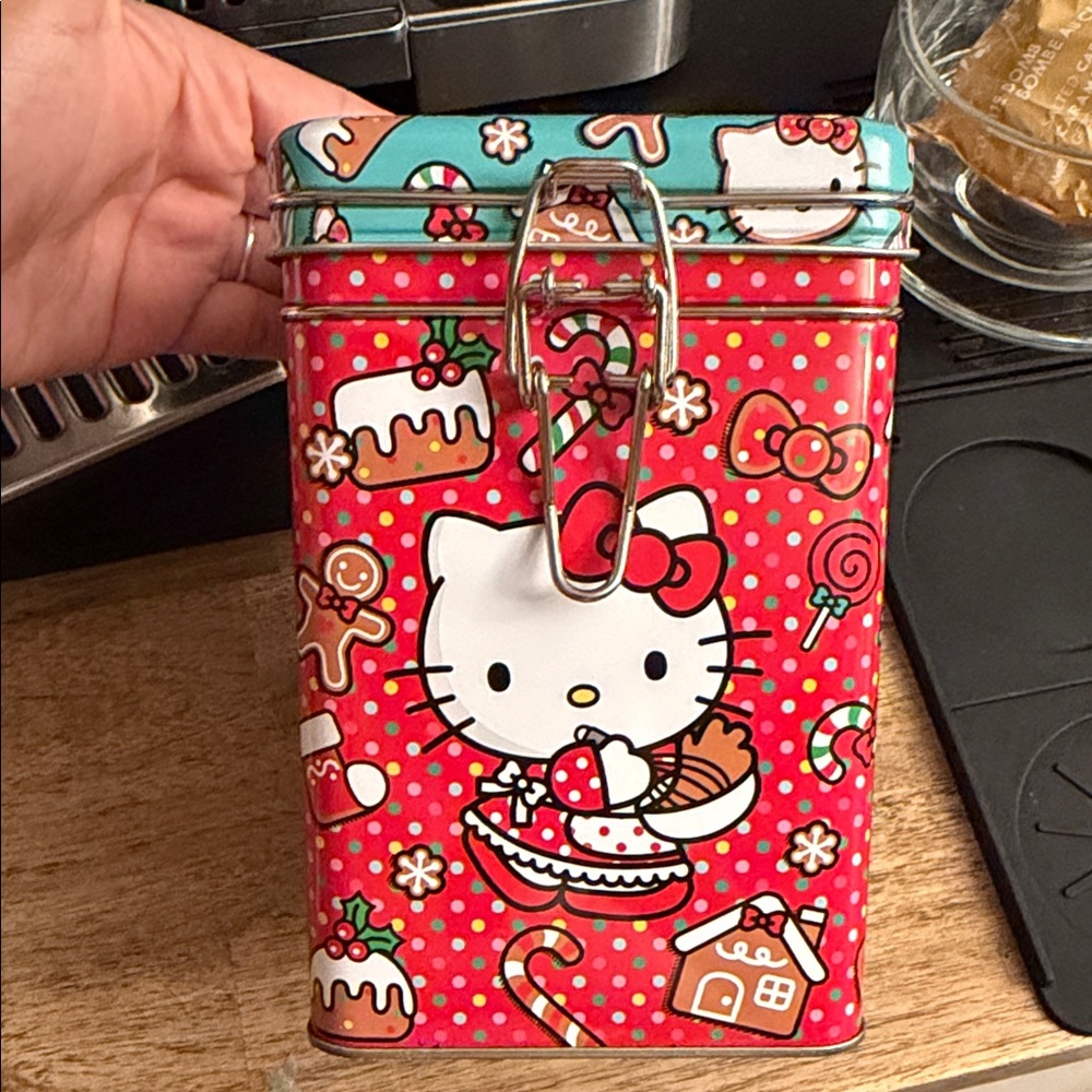 Hello Kitty Red Tin Container